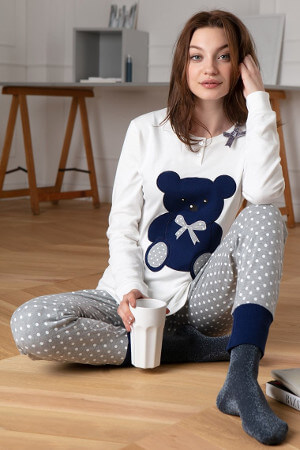 Hrejivé bavlnené pyžamá Bear