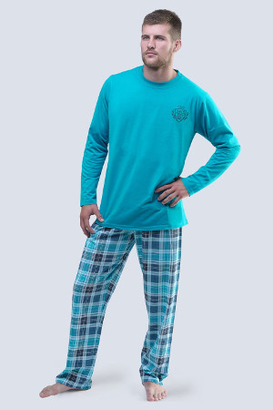 Tyrkysové pyžamo s dlhým rukávom 79045p
