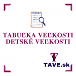 Tabuľka Veľkosti Detí » Detské Veľkosti » Oblečenie A Topánky » TAVE.sk